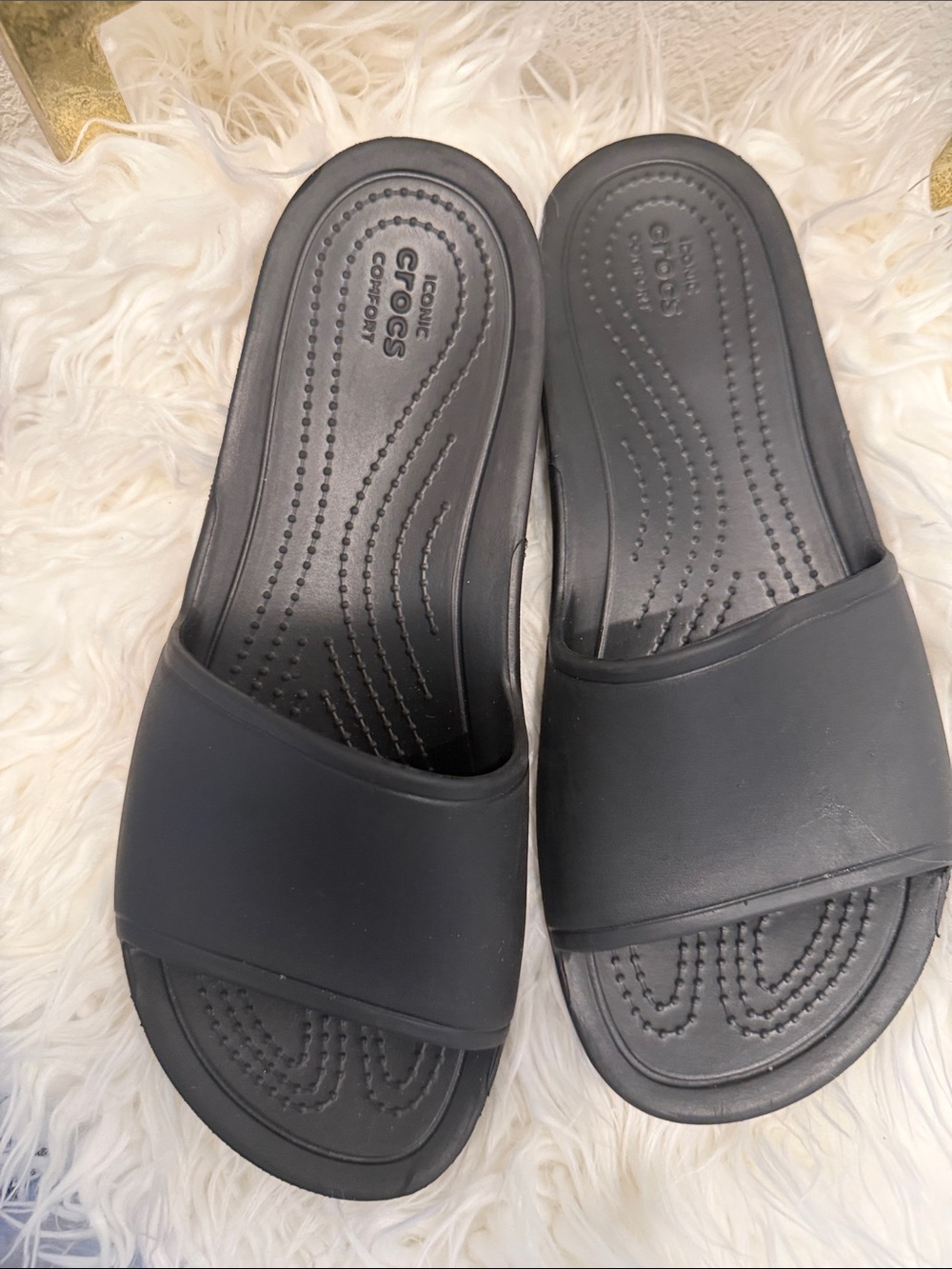 Crocs Black Classic Slide Sandals | Women’s Size 10
